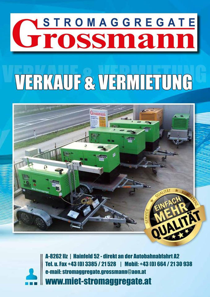 Flyer der Stromaggregate Grossmann GmbH